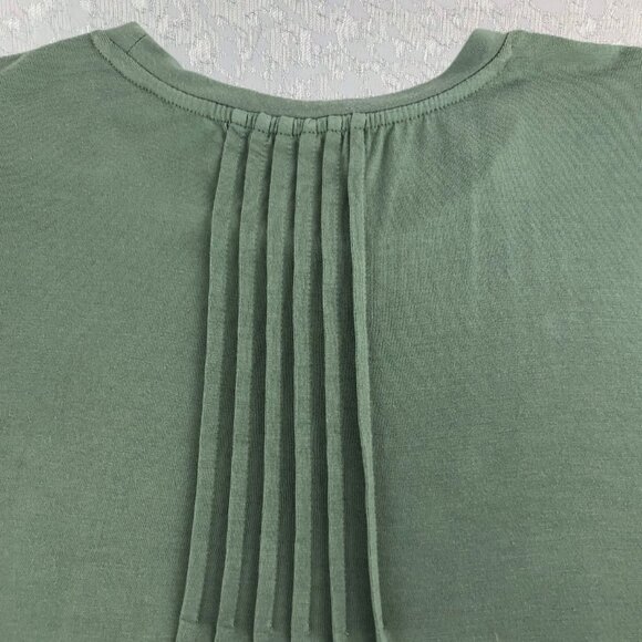 DownEast Sea Green Pintuck Short Sleeve Midi Dress Rayon/Spandex Size XS - Picture 5 of 10